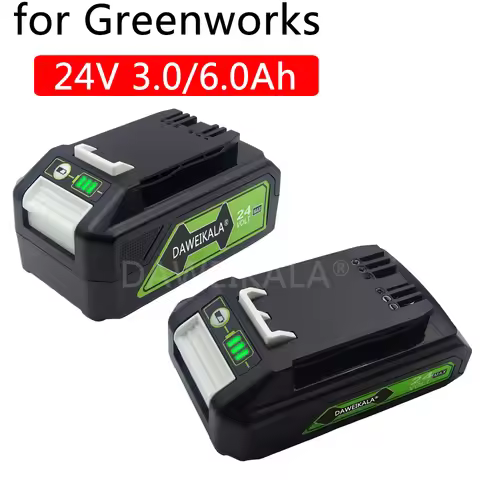 For Greenworks 24V 6.0Ah Lithium Battery for Greenworks 24V 48V Tools MO24B410 MO48L4211 HT24B210 21