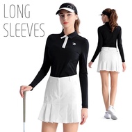 PGM Golf Clothing Polo Collar Women Shirts Sport Ladies Long Sleeve T-shirt Elastic Slim Tops Suitab