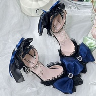 Meow Sauce Black Blue lolita lolita High Heels Dark Gothic Style Adult Gift High Heels w