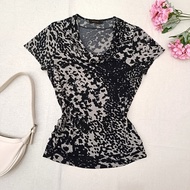 Abstract Pattern Jersey Top | Morikei Grunge Aesthetic