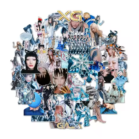 55Pcs Kpop Idol XG New Album GALA HD Printd Waterproof Sticker Notebook Sticker CHISA HINATA HARVEY 