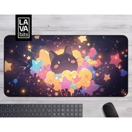 Lofi Cat Desk Mat Aesthetic Cute Desk Mat Cat Desk Decor Kawaii XL Mousepad Cat Deskmat Mouse Pad Kawaii Desk Mat Mouse Pad Cat