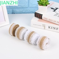 JIANZPH 2M Burlap Ribbon  Party Supplies DIY Crafts Natural Hessian