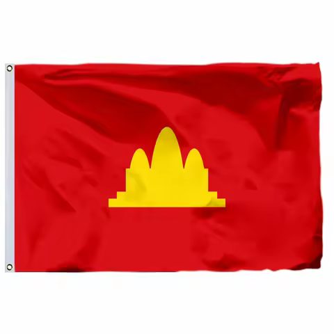 Democratic Kampuchea FlagChoice of Sizes:21X14CM/2X3ft/3X5ft/45X30CM/30X20CM Double Stitched High Qu