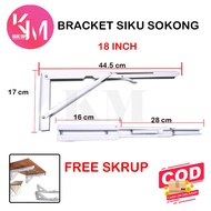 Engsel Ambalan Lipat / Siku Rak Lipat / Braket Siku Rak Lipat isi 1 set (2pcs) 40 cm / 45 cm / 50 cm