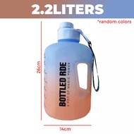 2.2L 3.8L Big Sport Motivational Quotes Water Bottle Large Gradient Water Bottle Gym Fitness Drinkin