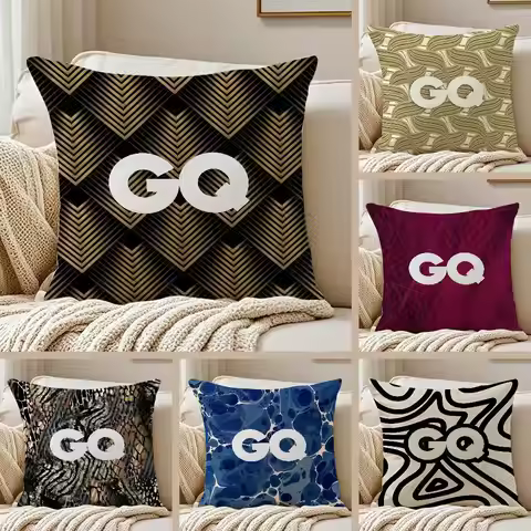 Mans Magazine Fashion GQ-Q Pillow Case Anti-dustmite Pillowcase Invisible Zipper Silky Short Plush S