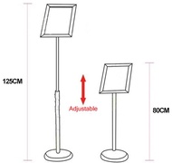 สแตนแบบตั้ง ปรับความสูงได้ สำหรับติดโปสเตอร์ขนาด A3 (Adjustable A3 Size Pedestal Sign Stand)