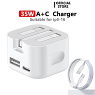 35W Dual USB C Quick Charger Type C Fast Adapter