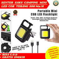 Senter Mini COB LED Light / Lampu Mini COB LED Gantungan Kunci Ganci Key Chain Senter Tahan Air Wat