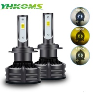 YHKOMS H7 LED H8 H11 H1 H3 H9 9004 HB3 9006 HB4 880 881 H27 3000K 6000K 4300K Auto Bulb 80W 8000LM L