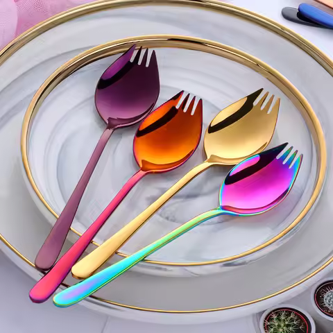 New 3 in 1 Spork Fit Spoon Fork Multi-functional Tableware Outdoor Travel Camping Hiking Cutlery Ute