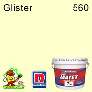 560 GLISTER ( 7 LITER ) NIPPON PAINT ( SUPER MATEX 7L ) EMULSION PAINT / CAT DALAM RUMAH / INTERIOR 
