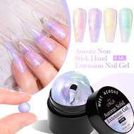 7ml MEET ACROSS Non Stick Hand Solid Extension Nail Gel Quick Building UV Nail Art Gel Polish Manicu