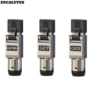 EUCALYTUSS RJ45 Cat8 Cat7 Cat6A Connectors, 40G LAN Cable 2000MHz RJ45 Metal Tool, Ethernet Terminat