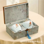💥Tea Packaging Empty Gift Box Fuding White Tea Jinjunmei Peony Baekho Silver Needle High-End Ceramic Scented Tea Packagi