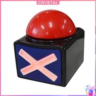 Red Buzzer Alarm Button Box with Sound and Light Trivia Quiz Got Talent Buzzer Answer Button for Con