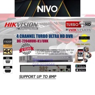 TURBO HD HIKVISION 4CH DVR HIKVISION 5MP 4 CHANNEL DS-7204HUHI-K1/UHK TURBO HD DVR H.265/H.265+