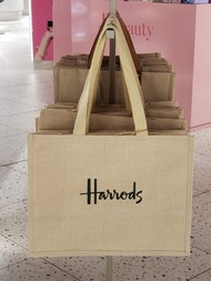 英國代購 英國直送 Harrods HandBag  經典 logo Jute & Recycled Cotton Shopping Bag 環保物料 環保袋 單肩包 環保手袋 單孭手袋 手袋 手挽袋