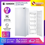 New!! ตู้แช่แข็งฝาทึบ แบบยืน 1 ประตู Sanden รุ่น SFH-0650 ขนาด 6.5Q ( รับประกันนาน 5 ปี ) a As the P
