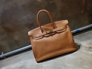 Hermes Gold/Gold Birkin 35 二手 金棕 金扣 B35