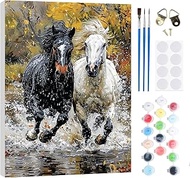 RICUVED Horse Paint by Numbers from 5, 6, 7 Years, Girls and Boys, Animal Painting by Numbers for Ch