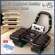4 Wheels Abdominal Health Wheel Exercise Roller With Smart App Gym Equipment For Home Set For B
