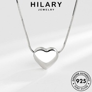 HILARY JEWELRY Rantai Silver Love Original For Leher Simple Necklace Accessories Perempuan 純銀項鏈 Pendant Sterling Perak 925 Korean Women Chain N234
