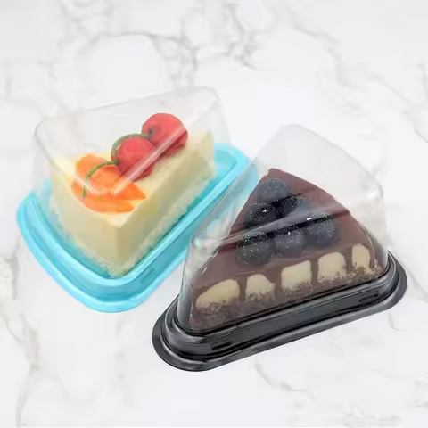 100Pcs Cake Boxes And Packaging Bakery Disposable Cupcake Box With Lid Cheesecake Sandwich Container