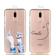 Transparent Soft TPU Phone Case Cool Middle Finger Pattern for IPhone 5678X for Huawei P20Lite Nova2