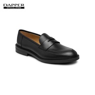 DAPPER รองเท้าหนัง แบบสวม Classic Penny Loafers สีดำ