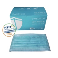 Medicos UltraSoft 4ply Face Mask (Adult) 50's - Sea Blue