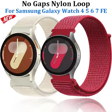 No Gaps Nylon Loop For Samsung Galaxy Watch 4 5 6 7 FE 40 44mm Sports Breathable Wristband Galaxy Wa