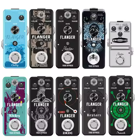 Rowin Bass Guitar Effect Flanger Pedal Shoegaze Flange Mini Effector STAX Amusik Zikzic Koogo VSN Cl
