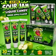 LY-96 30pcs SOUR JAM LIQUID CANDY 3 Flavors Strawberries Apples Blueberries SweetDelights