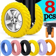 8Pcs Thicken Texture Silicone Wheels Cover Reduce Noise Travel Luggage Wheels Protector For Luggage