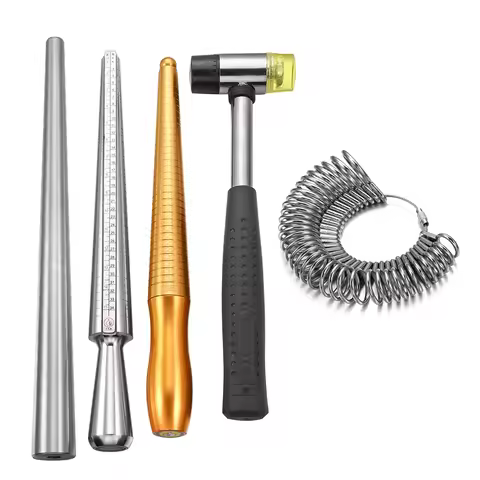Finger Sizes Measuring Equipment Metal Stick Ring Sizer Ring Stick Enlarger Mandrel Gauge Tools For 