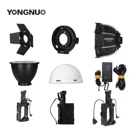 Yongnuo Accessory Silicone Diffuser Mini Reflector Softbox NP-F Handle Power Adapter for YN150 YN150