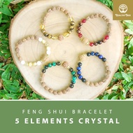 Feng Shui 5 Elements Aromatherapy Crystal Stone Bracelet