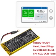 3.7V 3800mAh Alarm System battery 823990,10-000014-001 for ADT Panel SmartThings, For 2GIG GC3 Panel