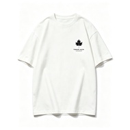 Next Day Delivery Oversized T‑shirt TOMSON JASON Black Maple Leaf Minimalist Casual Left Chest Small