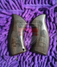 POPOR / GAGANG / GRIP KAYU REVOLVER WG733 731 M36 LOGO MABES POLRI