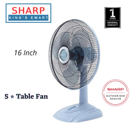 SHARP 16" Table Fan Desk Fan Kipas Meja 桌子店风扇 - PJT169BL Blue fan blade 16 inch kipas angin meja ang