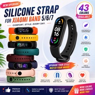 [ READY STOCK ]  Xiaomi Band 7/6/5 Colorful Silicon Replacement Band Strap [43 Color Available] Tali