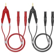Goupchn LCR Meter Test Leads Terminal Kelvin Clips Cable Wires to 4mm Safety Banana Plugs 1.2m/3.94f