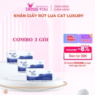 Combo of 3 packs of LUXURY Silk Tissue Paper Towels 280 sheets - 2 layers, super smooth and safe for