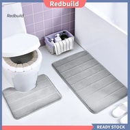 redbuild|  Soft Microfiber Bath Rug Memory Foam Bathroom Mat 4pcs Memory Foam Bath Mat Set Soft Micr