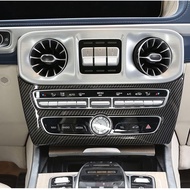 Car Interior Decoration Carbon Fiber Center Console Central Control Mode Frame Cover Trim for Merced