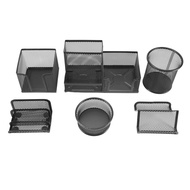 6PCS/Set Metal Desk Organization Pen Holder Organizer Office Pencil Holders Multifunctional Storage