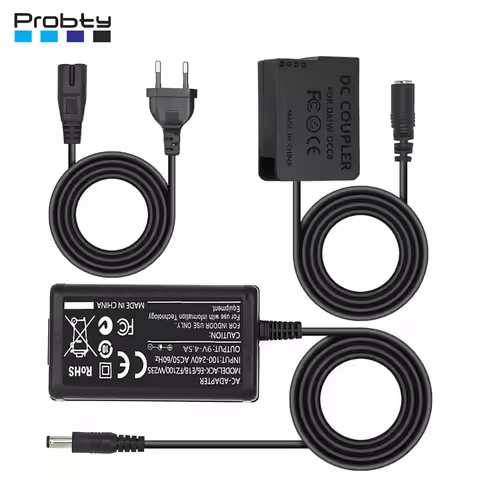 DMW-AC8 AC Power Adapter DMW-DCC8 BLC12 DC Coupler Dummy Battery for PANASONIC DMC-FZ200, FZ1000, DM